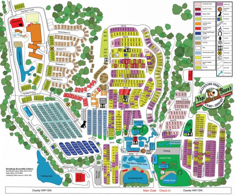 Park Map Of Jellystone Park Warrens | Family RV Camping Wisconsin